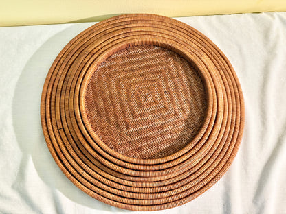 Set of 9 Wicker Boho Nesting Trays