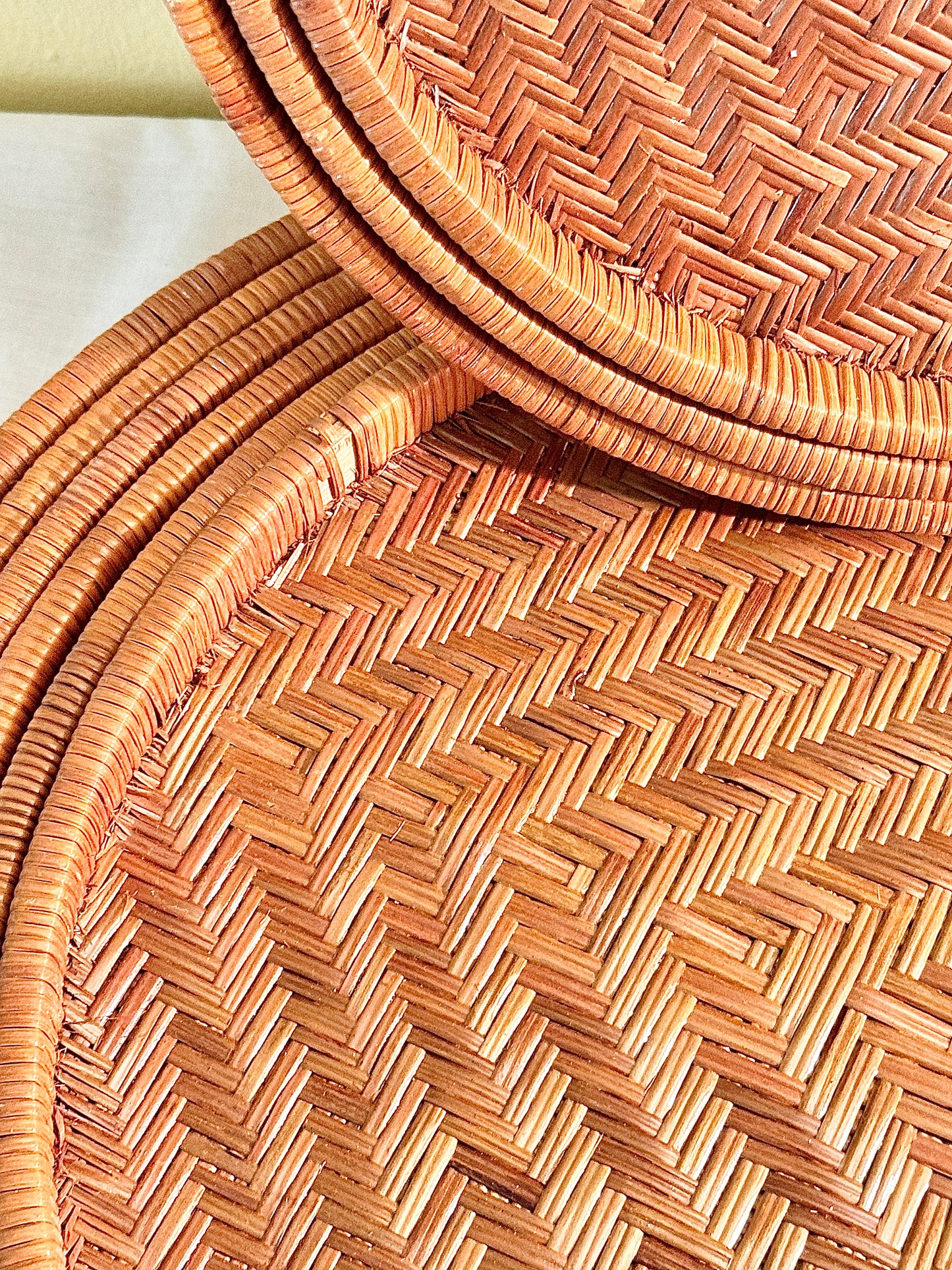 Set of 9 Wicker Boho Nesting Trays