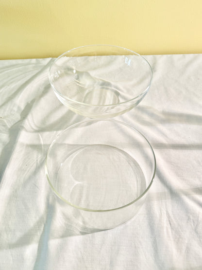 Lot of 2 Glass Bowls