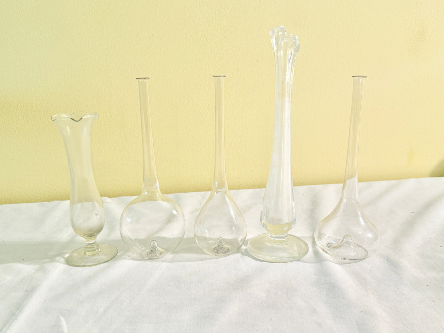 Set of 5 Glass Vases