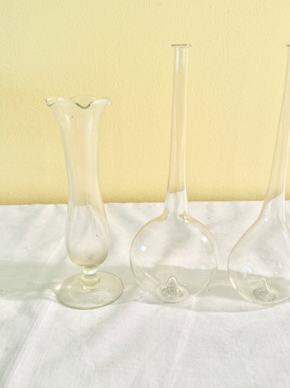 Set of 5 Glass Vases