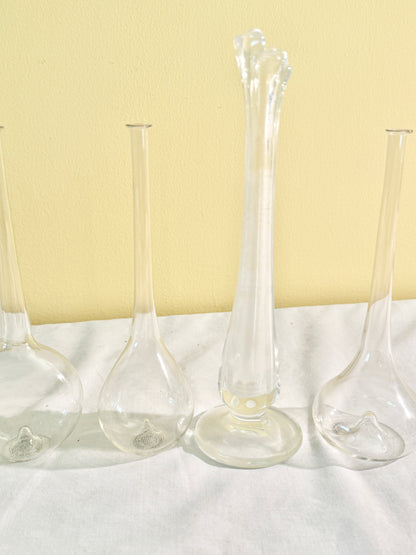 Set of 5 Glass Vases