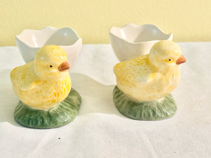 Pair of Bordallo Pinheiro Egg Holders