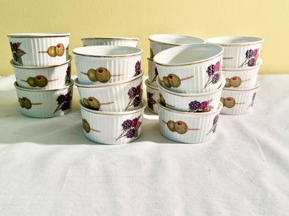 Set of 18 Royal Worcester Evesham Ramekins