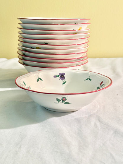 Set of 12 Rosalyn Pattern Intl China Bowls