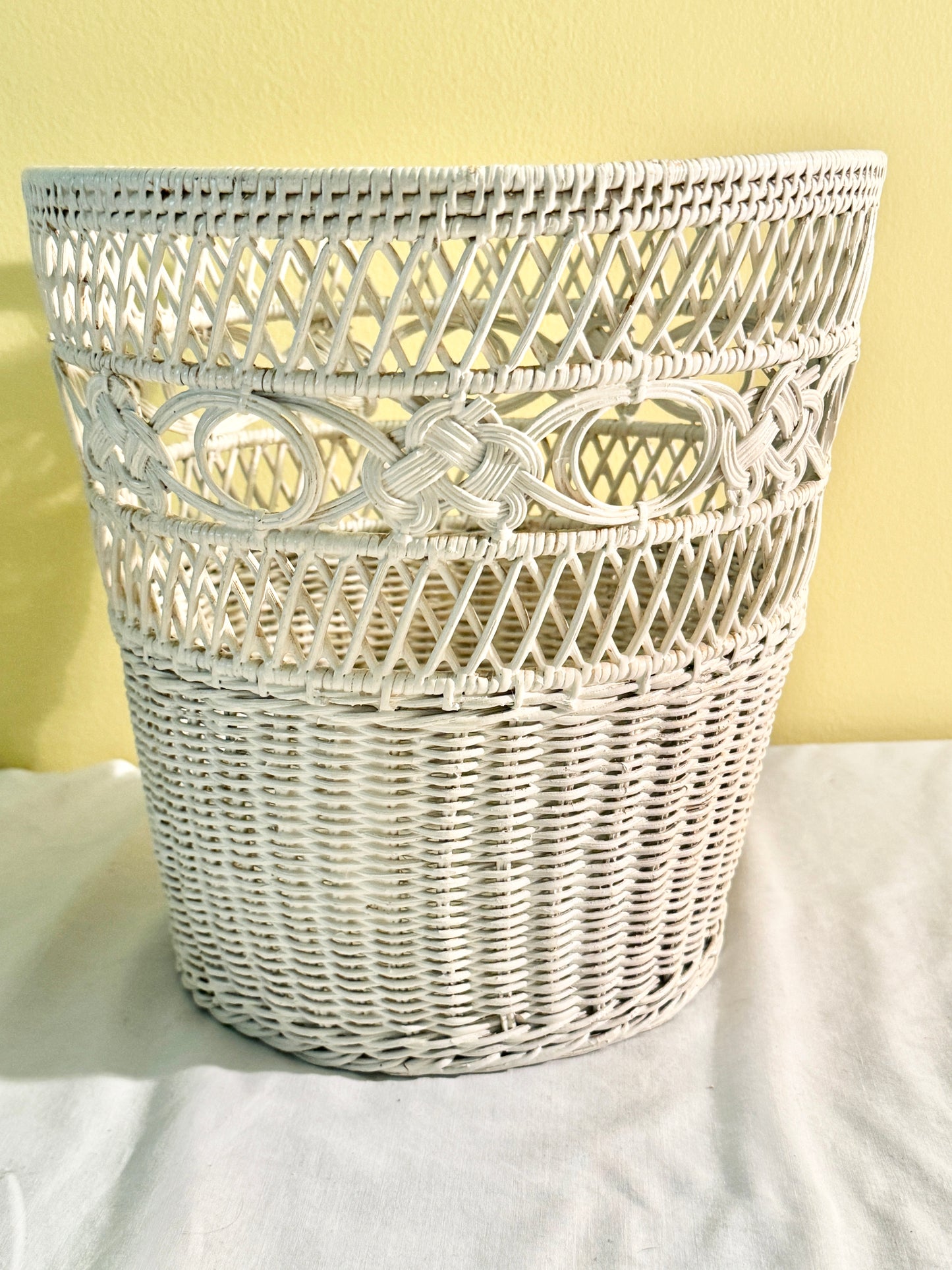 Wicker Wastebasket