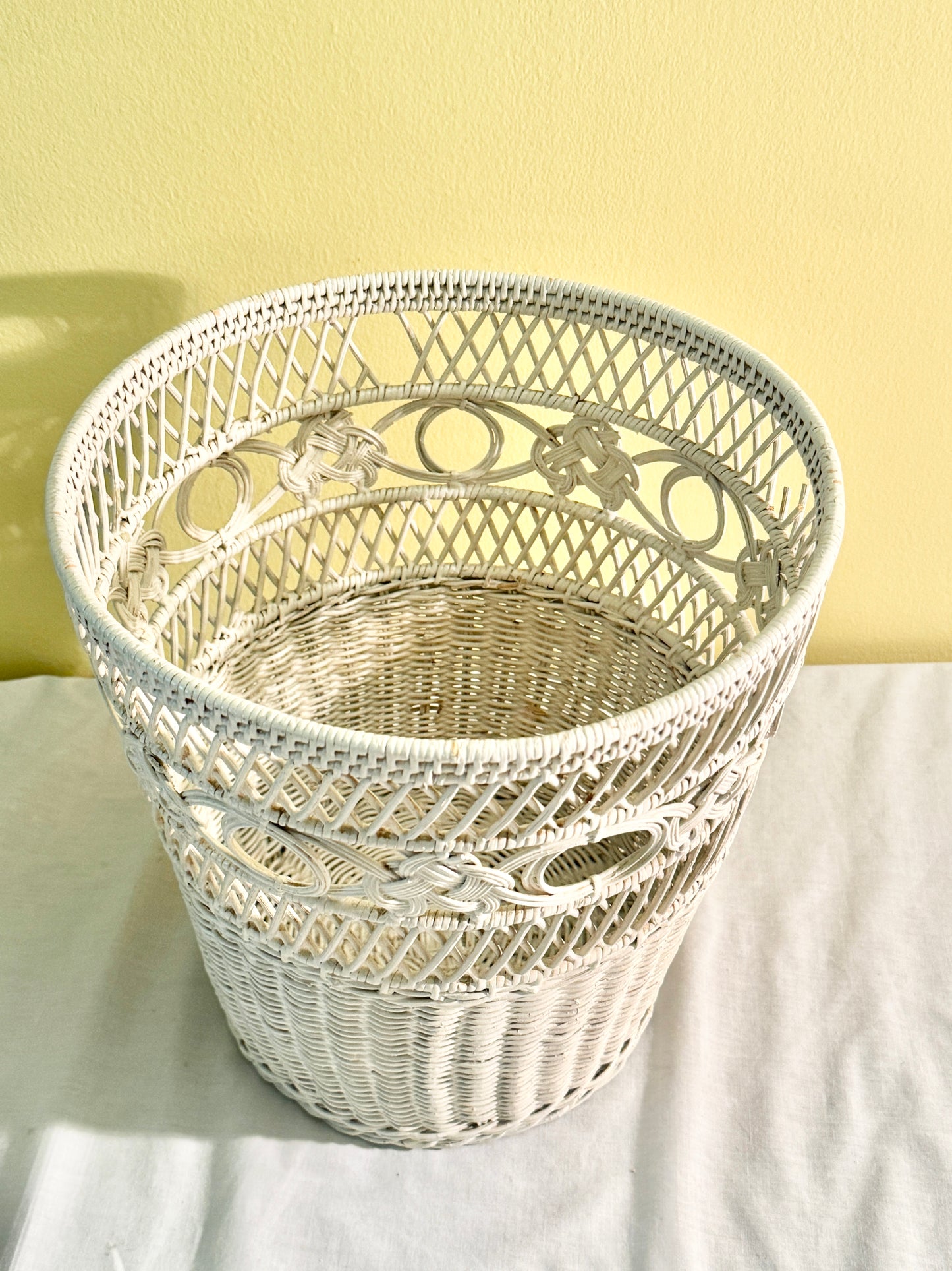 Wicker Wastebasket