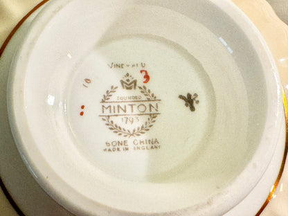 Minton Buff Cream Soup with Plate- Set of 25