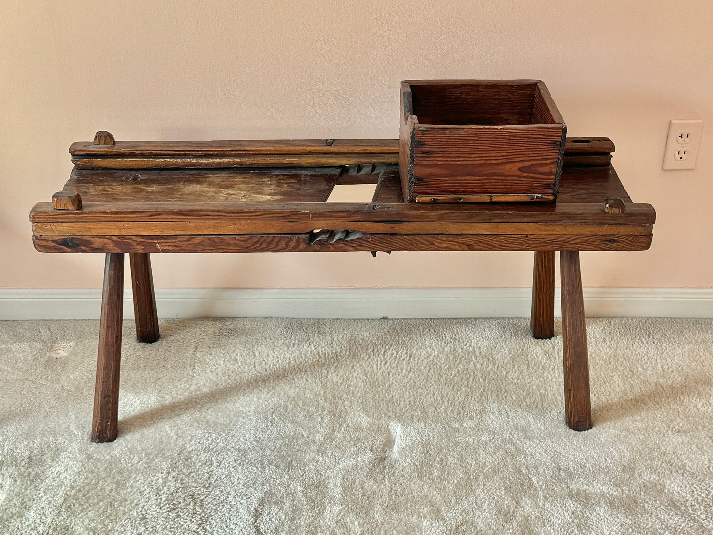 Antique Cabbage Shredder Table