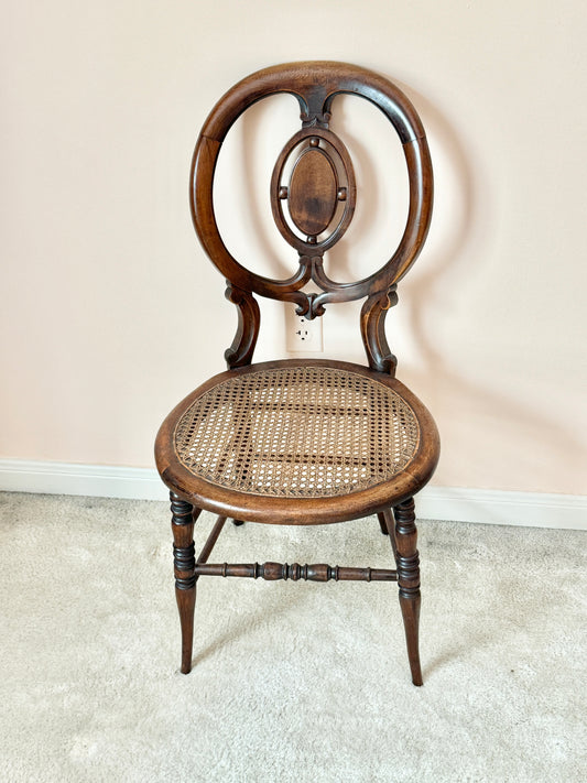 Round Seat Cane Chair