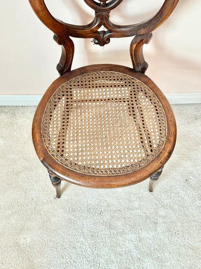 Round Seat Cane Chair