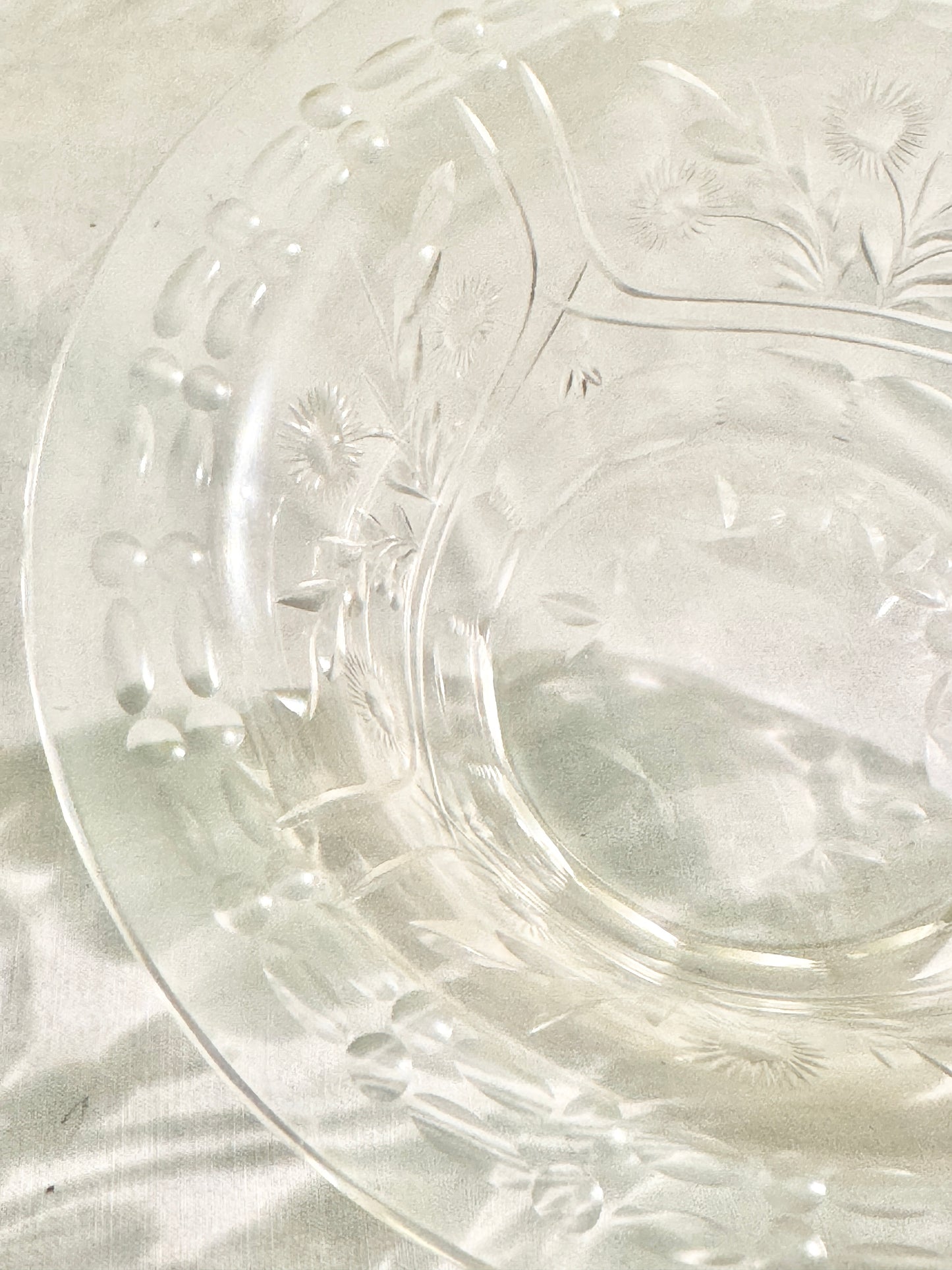 Set of 12 Antique Etched Glass Bowls