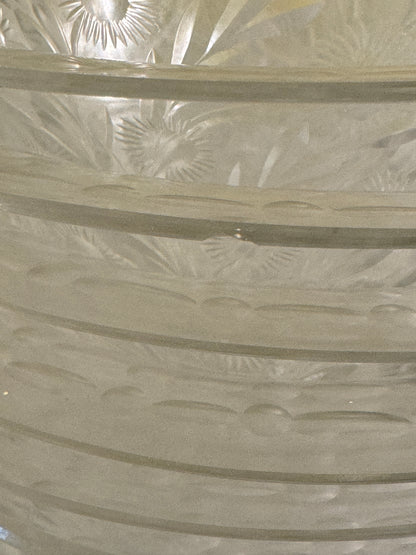 Set of 12 Antique Etched Glass Bowls