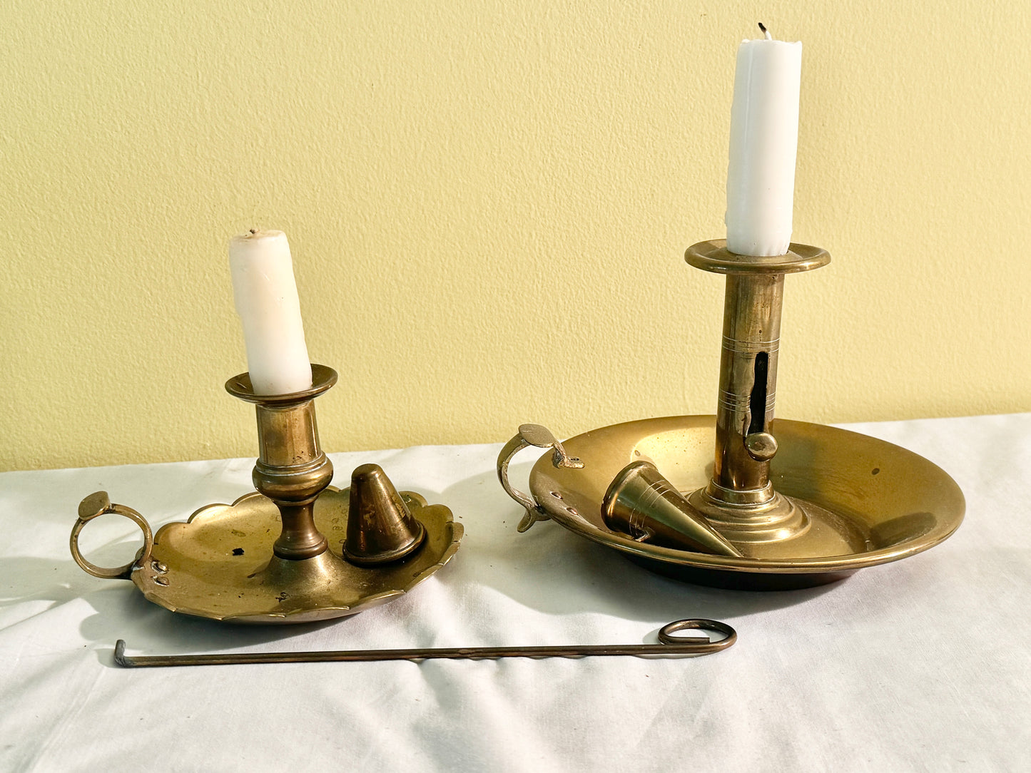 Pair of Brass Candleholers