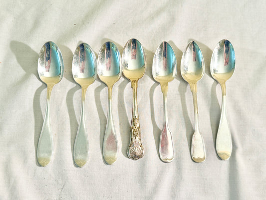 Set of 7 Silverplate Spoons