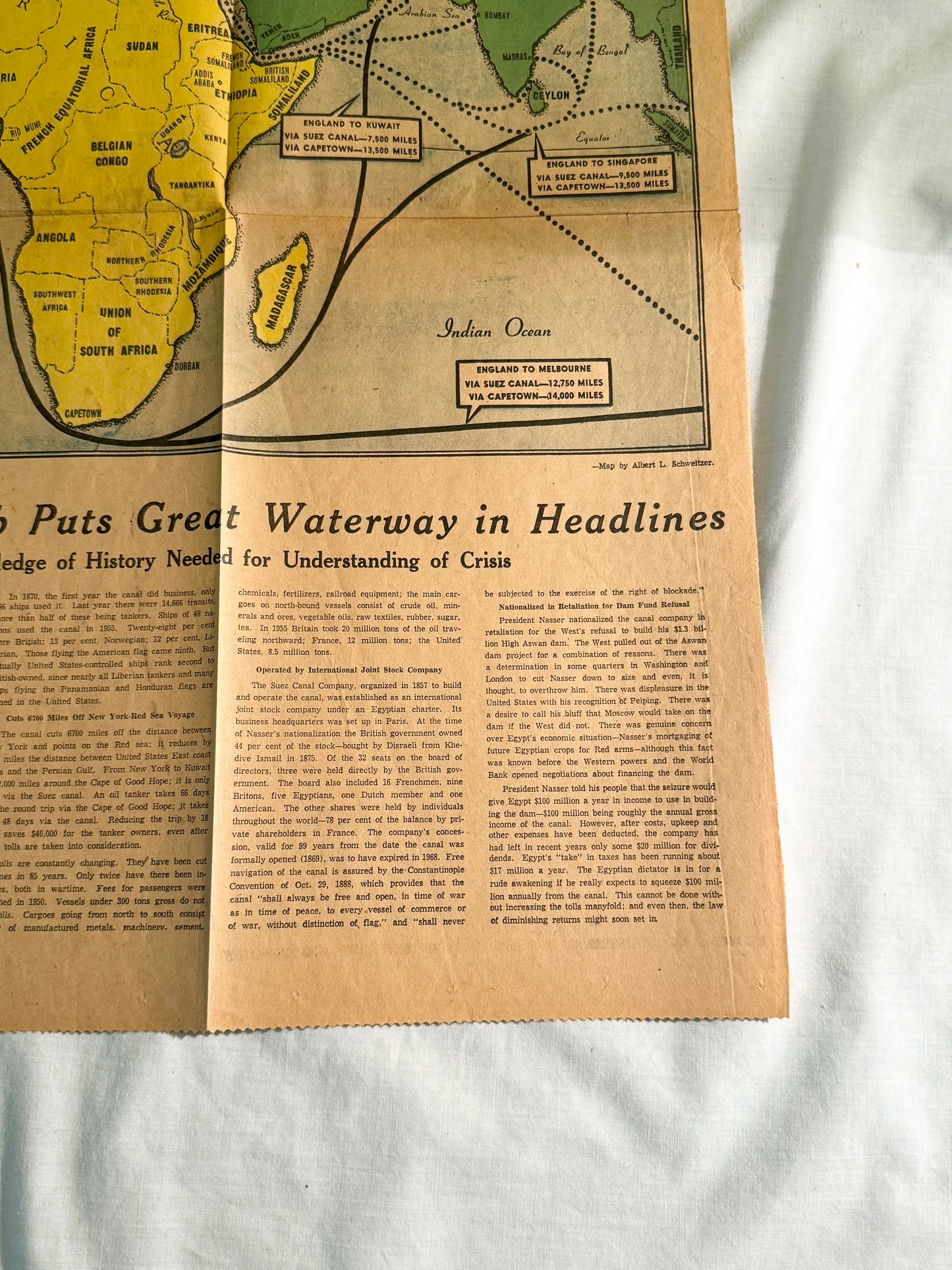 Vintage 1956 Newspaper