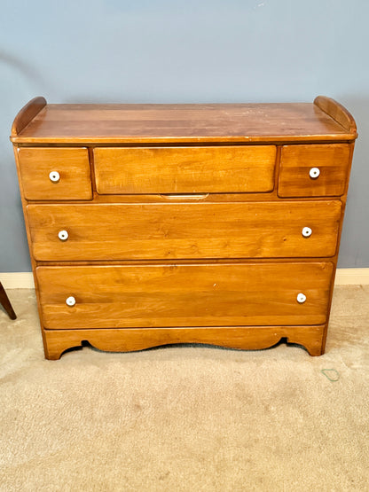 Huntley Five Drawer Solid Wood Dresser